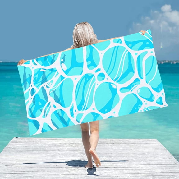 Lilgiuy Oversized Travel Beach Towels 27 ×59 Inch, Sand Free Quick Dry Large Lightweight Bath Towels for Swimming Pool Gym Hawaiian