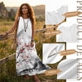 thumbnail image 5 of Tsovthrid Ink-Wash Cherry Blossom Mountain Print Linen-Like Couple Matching Shirts, Women's Maxi Dress with Pockets and Men's Aloha Shirt, 2026 Beach Couples Outfit for Husband Wife, 4XL, 5 of 7