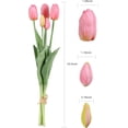 thumbnail image 3 of 18.5'' Artificial Tulip Flowers 10 PCS Faux Real Touch Latex Bouquet Tulips for Home Table Arrangements Gift Office Wedding Party Birthday Garden Restaurant Decoration (Yellow), 3 of 5