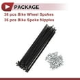 thumbnail image 5 of Unique Bargains 36 Set 12G Bicycle Spokes 12G Bike Wheel Spokes 45 Steel Black-167mm, 5 of 7