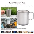 thumbnail image 3 of Taza de titanio Taza de Camping de 750ml taza de titanio equipo de cocina al aire libre para Picnic turístico de viaje JShteea El nuevo, 3 of 7