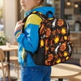 thumbnail image 2 of KUIFORTI Fire Basketball Toddler Backpack Boys Kids School Bag with Multiple Organizer Pockets Adjustable Straps 13.5 Inch for Preschool Kindergarten Back to School Gifts, 2 of 7