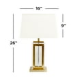thumbnail image 4 of Pasargad Home PMT-30147 28 x 17 x 9 in. Astoria Collection Modern Metal Transparent Body Table Lamp with E27 Bulb, White & Gold, 4 of 7