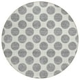 thumbnail image 2 of Addison Rugs Chantille Indoor/Outdoor Transitional Circles Gray Washable Round Rug, 8' x 8', 2 of 6
