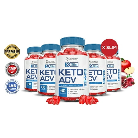 (5 Pack) Xslim Keto ACV Gummies 1000MG Dietary Supplement 300 Gummys