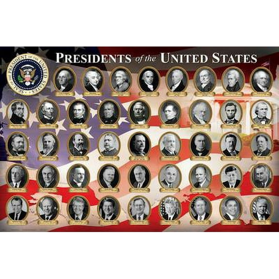 Presidents of the United States (2016 Edition) Educational Poster Print, Unframed Poster Wall Art Sold by Art.Com