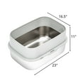 thumbnail image 3 of Furrbby Stainless Steel Sifting Litter Box with Lid for Big & Multi Cat, Easy Clean, with Scoop, Grey, 3 of 11