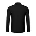 thumbnail image 5 of UVEASISHA Waffle Knit Henley Shirts for Men Button Up Stand Collar Long Sleeve T-Shirt Chest Pocket Casual Solid Color Pullover Tops Black L, 5 of 10