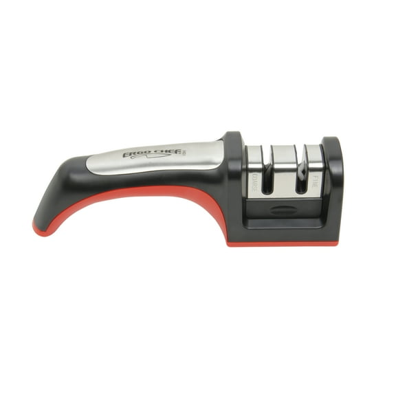 Ergo Chef Fastedge 2 Stage Pull Through Knife Sharpener Tungsten Carbide and Ceramic, Red