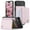 Pink, variant on Allytechgroup 2 In 1 Wallet Case for iPhone Air, Detachable Magnetic Back Cover Cards Holder Premium PU Leather Stand RFID Blocking Bumper Shockproof Case Cover for iPhone Air, Purple