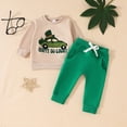thumbnail image 4 of Towmus Toddler Baby St. Patrick's Day Outfit Boy Girl Casual Patch Crew Sweatshirt and Pants Set Halloween Fall Baby Clothes, 4 of 8