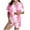 03 Pink5, variant on Fewfanhot Lounge Sets for Women Button-Down Soft Knit Sleepwear Loungewear Short Sleeved Top Shorts Home Wear Pajama Set
