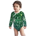 thumbnail image 2 of Xecao Green Disco Lights Print Baby unisex-baby Cotton Long-sleeve Bodysuits-3 Months, 2 of 6