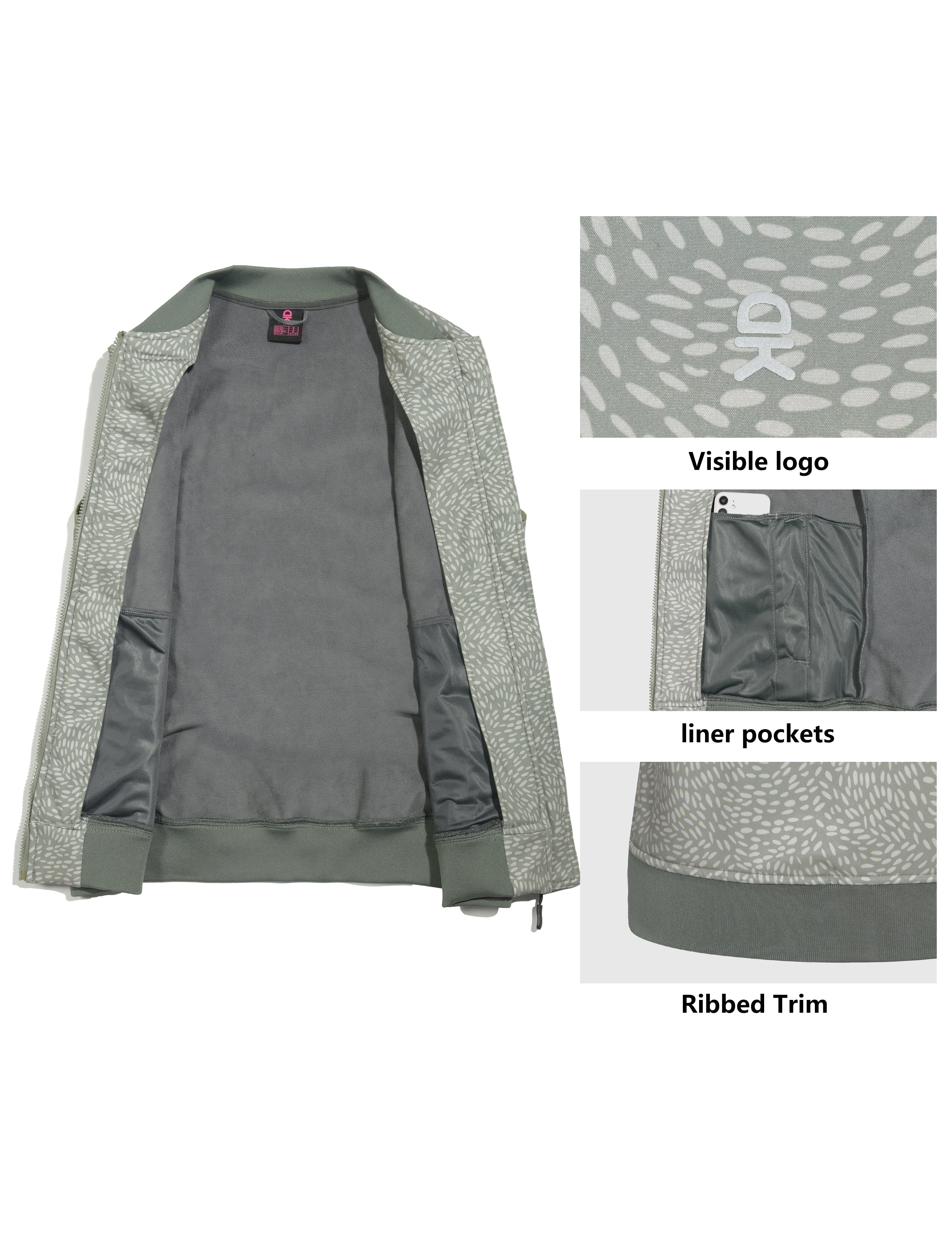 Little Donkey Andy Lightweight Fleece Lined Golf Hiking Vest for Women Waterproof Softshell Running Casual Sleeveless Jacket Khaki Rice L