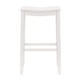 thumbnail image 2 of Woven Paths Fiddler Backless Wood Bar Height Stool, White, 2 of 11