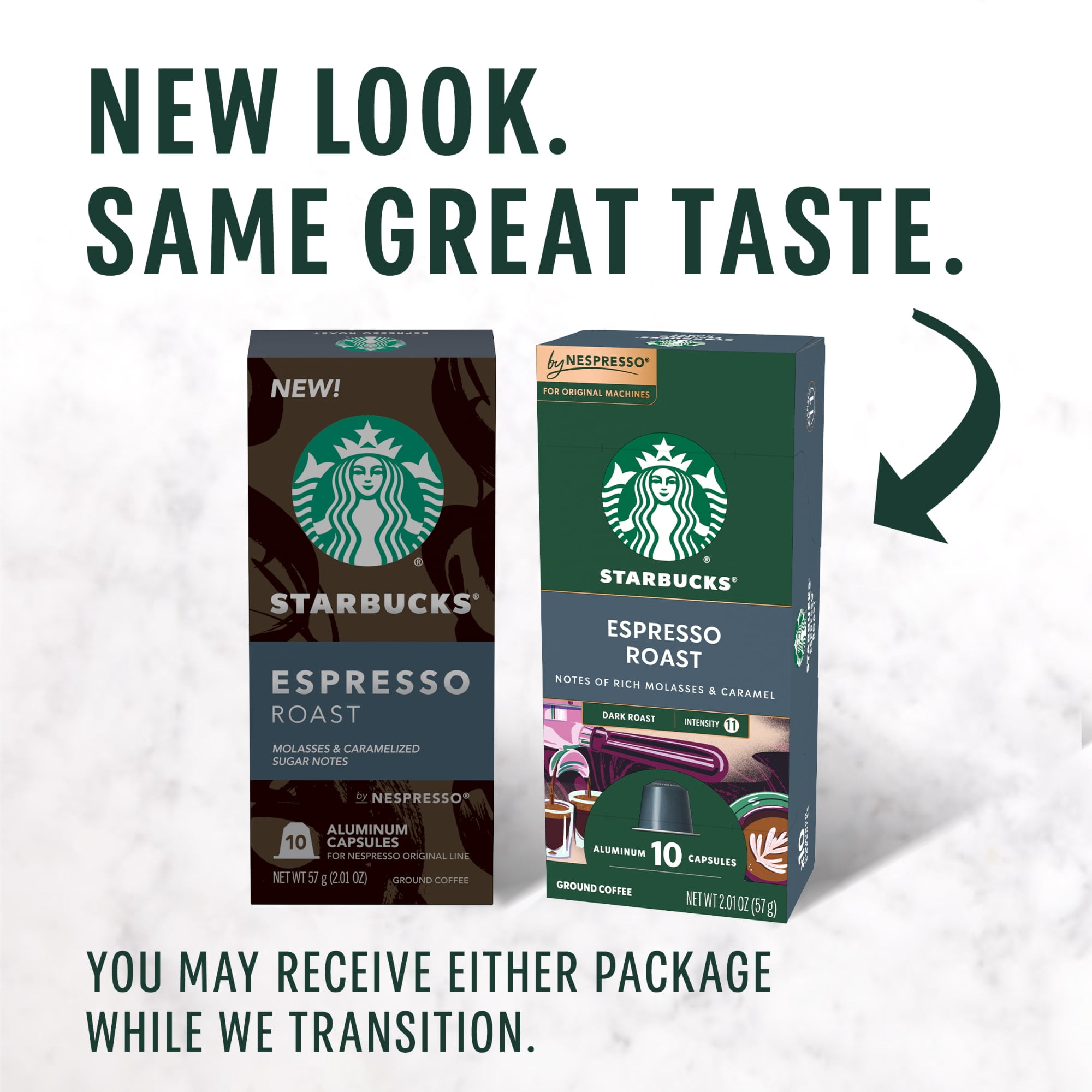 Starbucks By Nespresso Original Line, Espresso Roast, Dark Roast Nespresso Pods, 10 Count, 5 Pack​