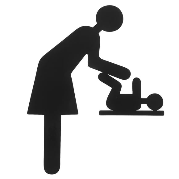Señal de área para cambiar pañales, señal de baño, estación de cambio de pañales para público