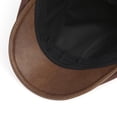 thumbnail image 2 of MOJOGO Vintage Newsboy Cap for Men Women Faux Leather Hat with Adjustable Back Strap Soft Classic Ivy Hat Beige M, 2 of 4