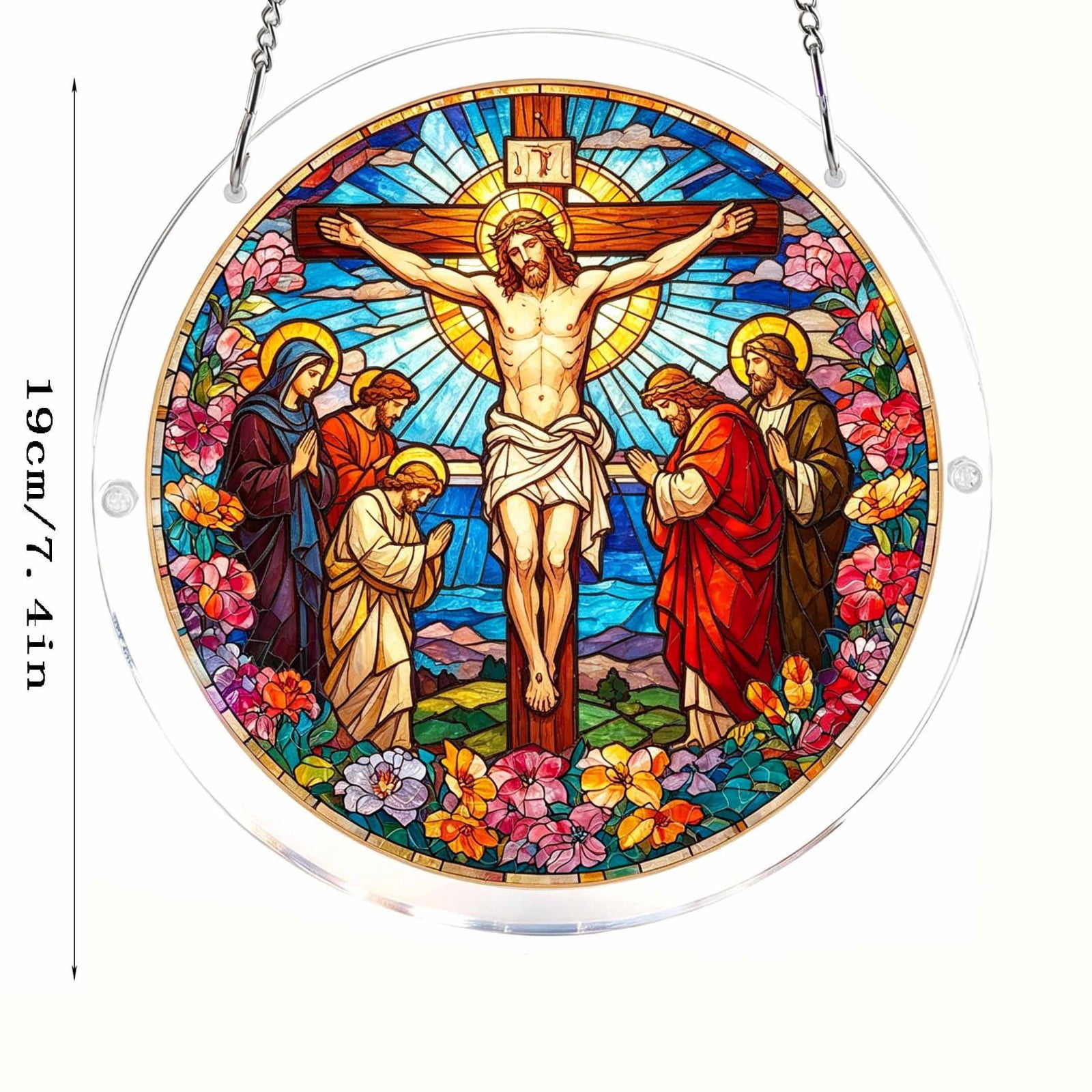 Acrylic Suncatcher Puzzle, Unique Acrylic Sun Catcher Puzzle Kit for Doors Garden and Window Hanging, DIY Suncatcher Kits for Adults, 7.4 in
