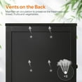 thumbnail image 5 of Bamboo Bread Box, Kitchen Countertop Corner Bread Box, Large Capacity 2-Tier Bread Container, Bread Storage Container with Dual Rippled Acrylic Doors, for Kitchen Food Storage, 5 of 9