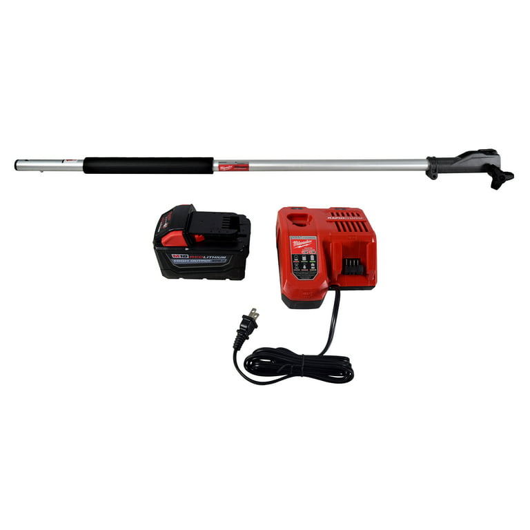 Milwaukee M18 Fuel 10 in. 18V Lithium-Ion Brushless Electric Cordless Pole Saw with M18 Quik-Lok Hedge Trimmer Attachment (2-Tool)