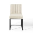 thumbnail image 3 of Pemberly Row 19" Modern Fabric Upholstered Tufted Sled Dining Chair in Beige, 3 of 7