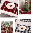 thumbnail image 6 of 4pcs Buffalo Plaid Placemats Buffalo Check Placemats, Reversible Cotton Burlap Christmas Placemats for Home Holiday Christmas Table Decorations, 12 x 18 Inch, 6 of 6