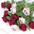 thumbnail image 2 of Red Roses Artificial Flowers 20 Fake Silk Rose Like Real for Mother's Day Wedding Date Anniversary Decorations 1PCS, 2 of 8