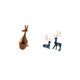 thumbnail image 5 of Y juego de figuras de reno, escultura animal única para dormitorio, estantería, sala de estar, oficina, fiesta, recuerdo, decoración del hogar, 5 of 8