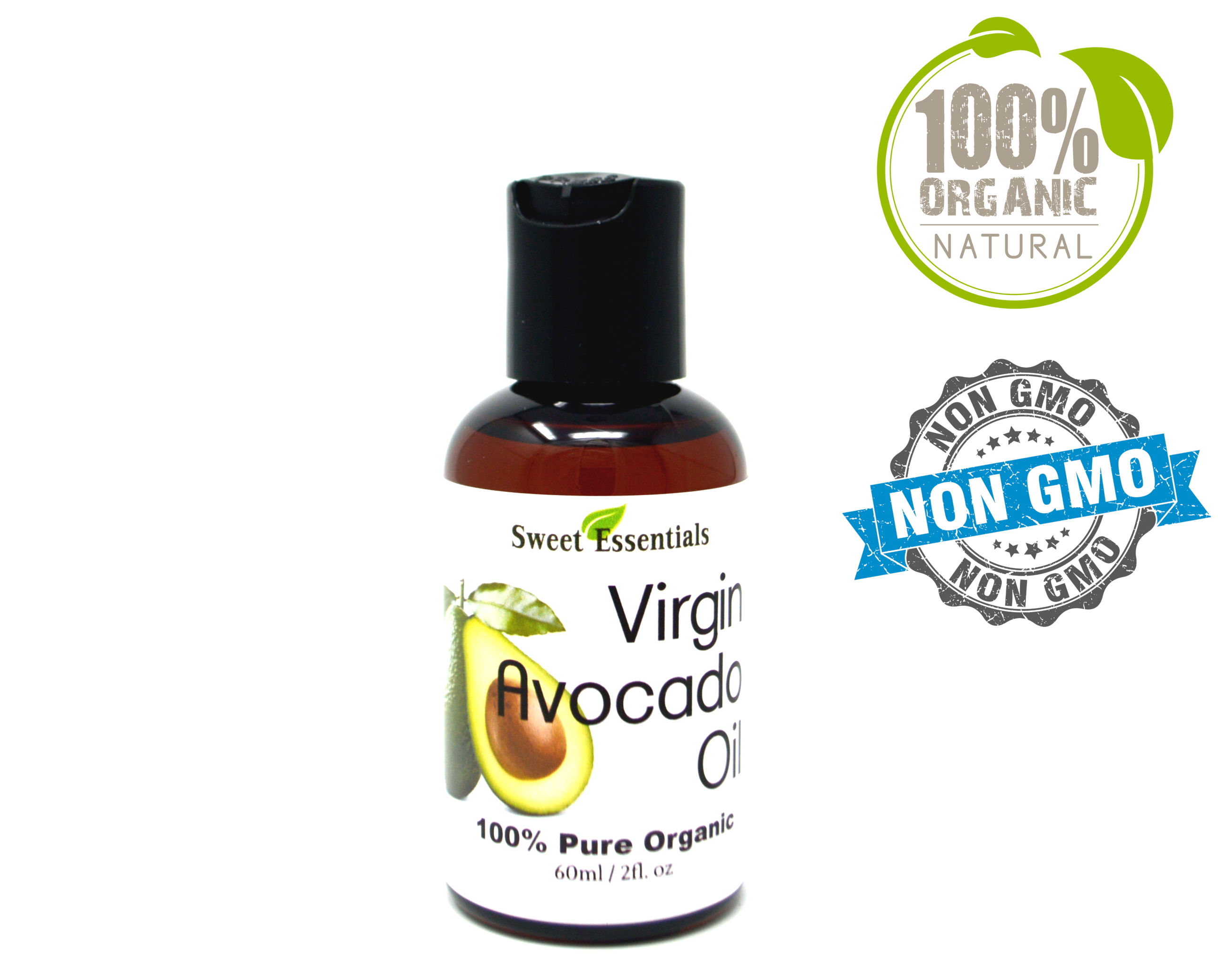 100 Pure Organic ColdPressed Unrefined / Virgin Avocado Oil 2oz