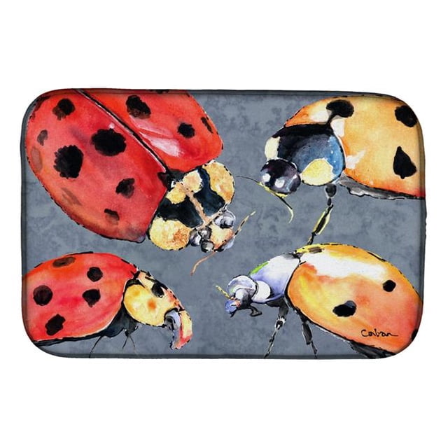 Carolines Treasures 8876DDM Lady Bug Multiple Dish Drying Mat