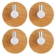 thumbnail image 1 of 4pcs Ganchos de gancho Colgadores de pared autoadhesivos Ganchos de toalla de baño de bambú de acero inoxidable Inevent HA7836-00B, 1 of 2