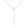 thumbnail image 3 of Sterling Silver 16" + 2" Citrine Gemstone & White Topaz Irregular Oval Necklace, 3 of 5