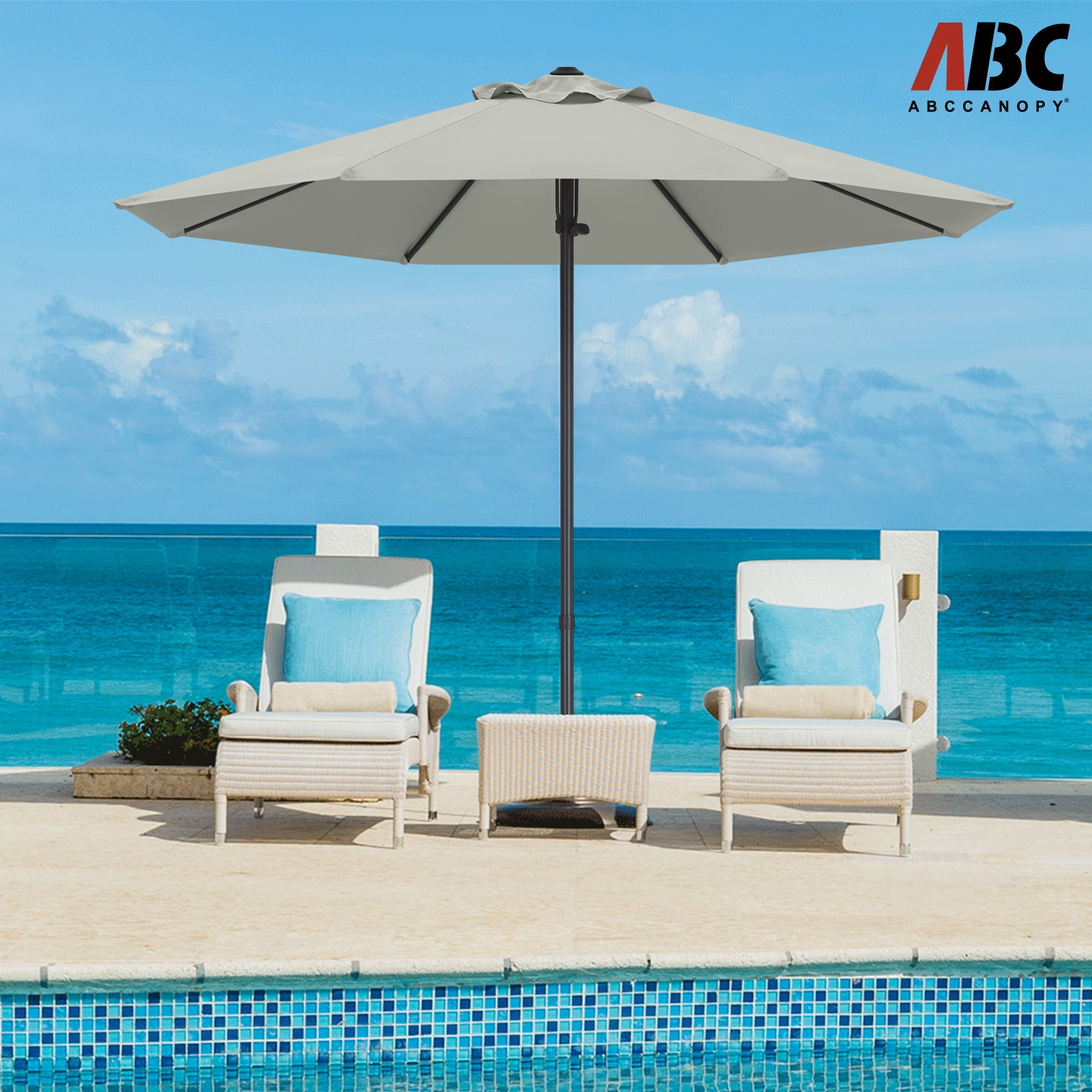 abccanopy patio umbrellas 10 ft Cantilever Offset Hanging Outdoor Market Umbrella with Crank & Cross Base, 12+ Colors Thanks to superior fabrics bring follow enhancements ABCCANOPY Custom Outdoor Patio Umbrella
