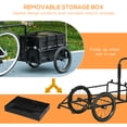 thumbnail image 4 of Aosom Bicycle Cargo Trailer Bike Wagon with Removable Storage Box, Black, 4 of 10