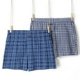 thumbnail image 2 of 1pcs Men's Boxers Underwear 100% Cotton Woven Boxers for Men Pack Boxer Shorts Assorted Colors, 2 of 5