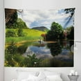 thumbnail image 1 of Country Tapestry, Lake by Meadow in a Sunny Day Rural Country Valley Scottish Summertime Landscape, Fabric Wall Hanging Decor for Bedroom Living Room Dorm, 5 Sizes, Multicolor, by Ambesonne, 1 of 1