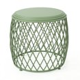 thumbnail image 1 of Alameda Outdoor 19 Inch Diameter Lattice Iron Side Table (Matte Green), 1 of 1