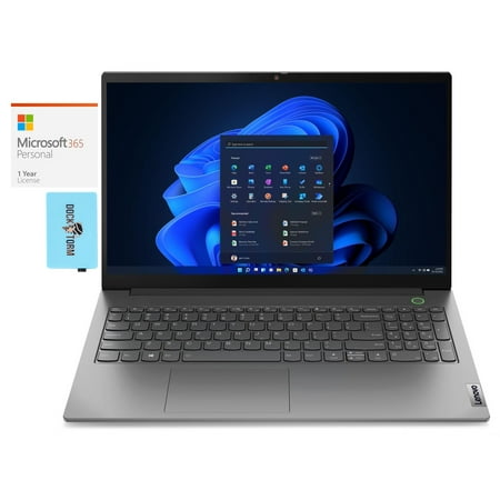 Lenovo ThinkBook 15 G4 Home/Business Laptop (Intel i7-1255U 10-Core, 15.6in 60 Hz Full HD (1920x1080), Intel Iris Xe, 12GB RAM, Win 10 Pro) with Microsoft 365 Personal , Dockztorm Hub