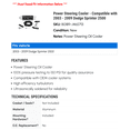thumbnail image 2 of Power Steering Cooler - Compatible with 2003 - 2009 Dodge Sprinter 2500 2004 2005 2006 2007 2008, 2 of 2