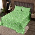 thumbnail image 2 of Erosebridal Green Bowknot Quilt Sets for Twin Size Bed, Cartoon Ribbon Bed Set, Modern Chic Bow Decor, 2 of 5