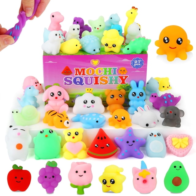 Squishy Toys GWAHSA Mochi, 27 unidades, para niños de 4 a 12 años, regalos de cumpleaños