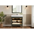 thumbnail image 2 of Legion Furniture WS2518-36-PG 36 in. Pewter Green Finish Solid Wood Sink Vanity, 1 ft. Artificial Stone Top, 2 of 4