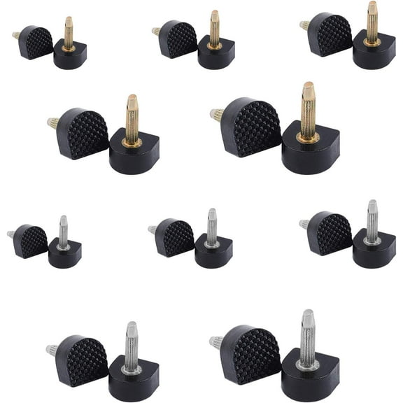 20 Pairs High Heel Tips Shoes Replacement Tap Caps 5 Sizes 8/9/10/11/12mm High Heel Caps Protectors Dowels U-Shape Black