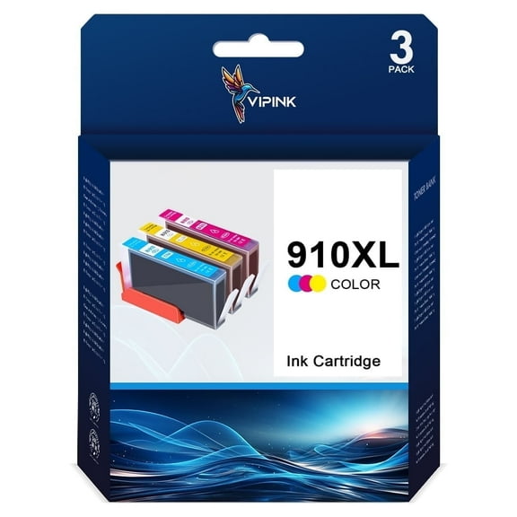 910XL Ink Cartridge Compatible for HP 910 Color Combo Work for HP OfficeJet Pro 8020 8024 8025 8028 8035 OfficeJet 8022 8010 8012 8014 8015 8018 Printer High Yield (Cyan, Magenta, Yellow, 3-Pack)