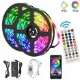 thumbnail image 1 of LED Strip Lights 32.8ft Waterproof Color Changing Light Strips with Remote  Bright 5050 and Multicolor RGB LED Lights for Room  Bedroom  Kitchen  Yard  Party  Christmas（Buy 2 Get 1 Free）, 1 of 7