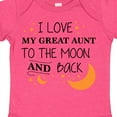 thumbnail image 4 of Inktastic I Love My Great Aunt to the Moon and Back Boys or Girls Baby Bodysuit, 4 of 5