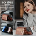 thumbnail image 3 of Nalacover Zipper Wallet Case for iPhone 14 Pro Max with Card Slots Holder Magnetic Kickstand, 2 in 1 Design Luxury Shining PU Leather Shockproof Anti-Scratch Cover for iPhone 14 Pro Max,Rosegold, 3 of 11
