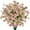 Pink, variant on Viworld 6 bunches Artificial Flowers Bulk Outdoor UV Resistant Fake Plants for Outside No Fade Fall Flowers Greenery Shrubs for Hanging Basket Planters Window Box Garden Decor, Purple