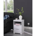 thumbnail image 4 of Jopath 2 Drawer Small Nightstand with Charging Station,Wooden End Table with Drawer and Opening Shelf,Side Table for Bedroom Living Room Dorm Office,White, 4 of 8